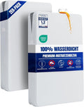 Zweiteiliges Premium-Set wasserdichter Matratzenbezuege mit Reissverschluss, passgenaue Schutzabdeckung 160 x 200 x 20 cm