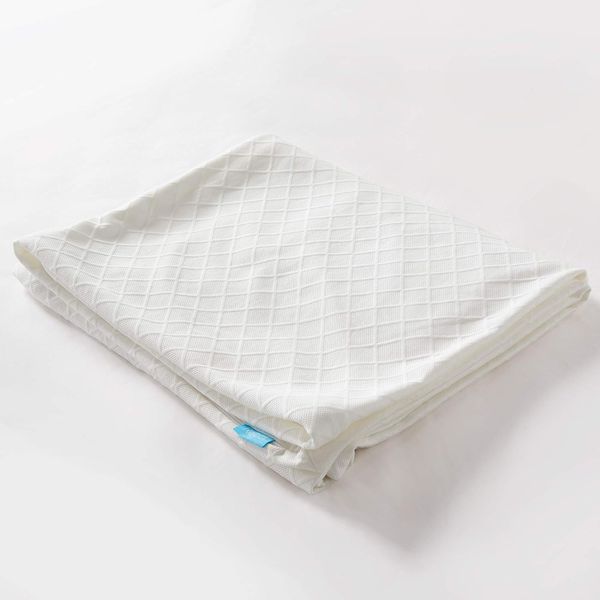 Atmungsaktiver Bambus-Schutzbezug fuer Matratzentopper, allergiker- und milbenfest, passend fuer 4 bis 6 cm hohe Auflagen 140 x 200 cm