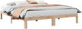 Robustes Doppelbett aus massivem Kiefernholz, klassisches Holzbettgestell ohne Matratze fuer dauerhafte Nutzung im Schlafzimmer 180 x 200 cm